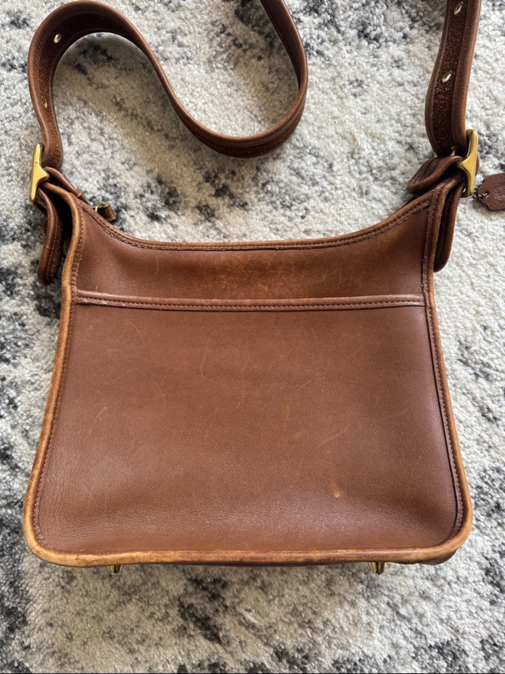VINTAGE COACH BAG LEGACY ZIP #9966 BRITISH TAN LEATHER SHOULDER BAG CROSSBODY - Picture 3 of 11